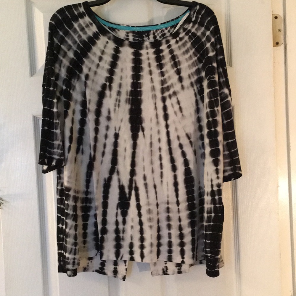 Tie dyed open back shirt